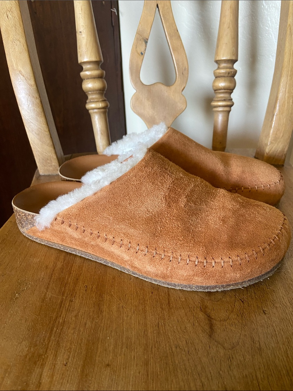 Jenni Kayne Shearling-Lined Moc Clog Size 38